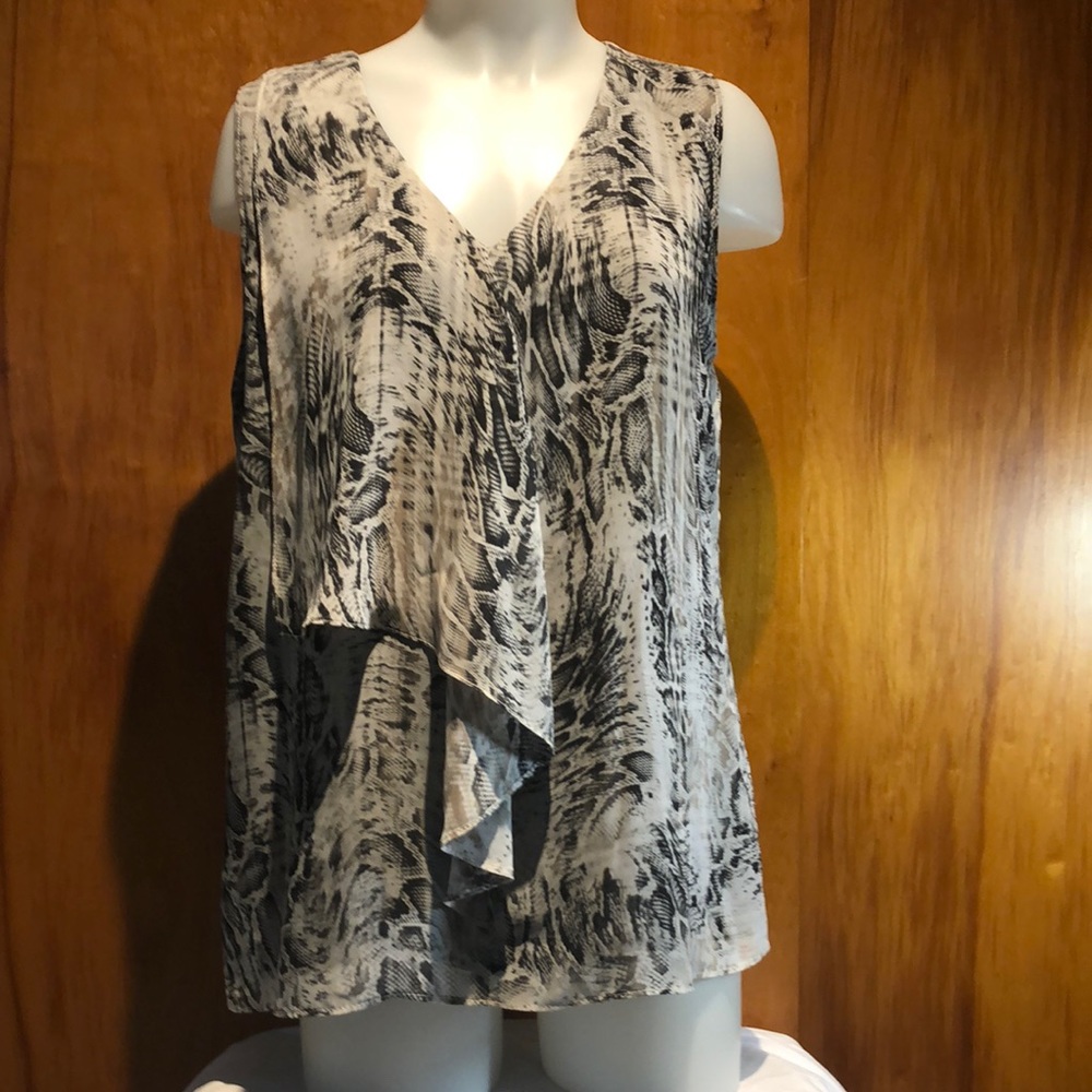 Laura Petites Sleeveless Blouse Large Snake Skin